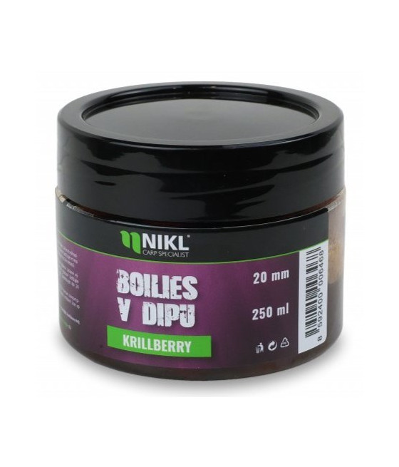 Boilies v dipe NIKL Krill...